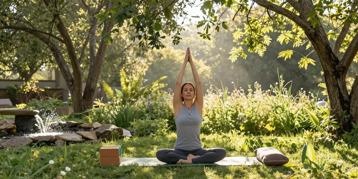 Motchill yoga practice in a serene wellness retreat surrounded by nature.